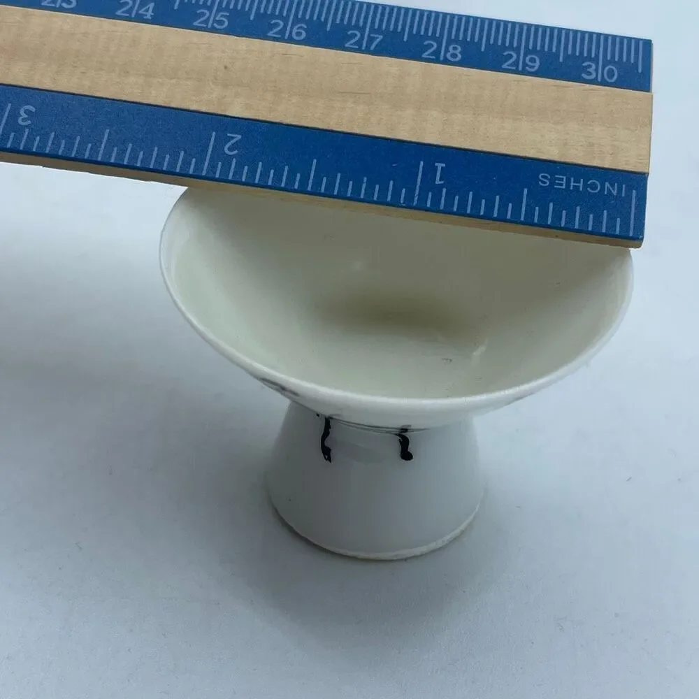 VTG Jingdezhen porcelain sake cup hand painted black horse